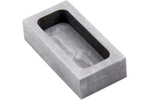 JIUDANI Graphite Ingot Mold, High Purity Refining Graphite, Melting Casting Mould for Gold Silver Aluminum Copper Brass Zinc Plumbum and Alloy Metals (2.36x1.18x0.59inch/190gGold)