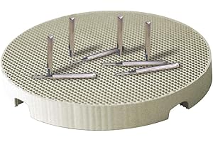 DENTAL CREATIONS LTD. Dental Creations Honeycomb Firing Tray – Dental Lab Round Firing Tray with 20 Pins – 4 Slots to Fit Forceps Easily