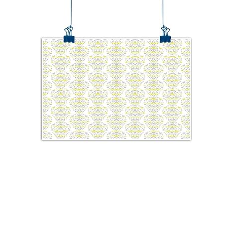 Amazon Com Sunset Glow Decorative Art Print Grey And Yellow