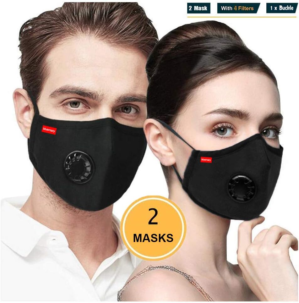 Face Mask - 2 Dust Mask,Washable & Reusable - Protection from Dust, Pollen, Pet Dander, Other Air Pollution Face mask for Men and Women