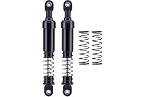 YSKMLOLP 75mm-115mm Big Bore Shocks, RC Crawler Shocks for 1/10 RC Crawler LCG Chassis Gspeed V3 Element Enduro SCX10 TRX4 Gamde R1 Comp Builds DIY (Black 105mm 2pcs)