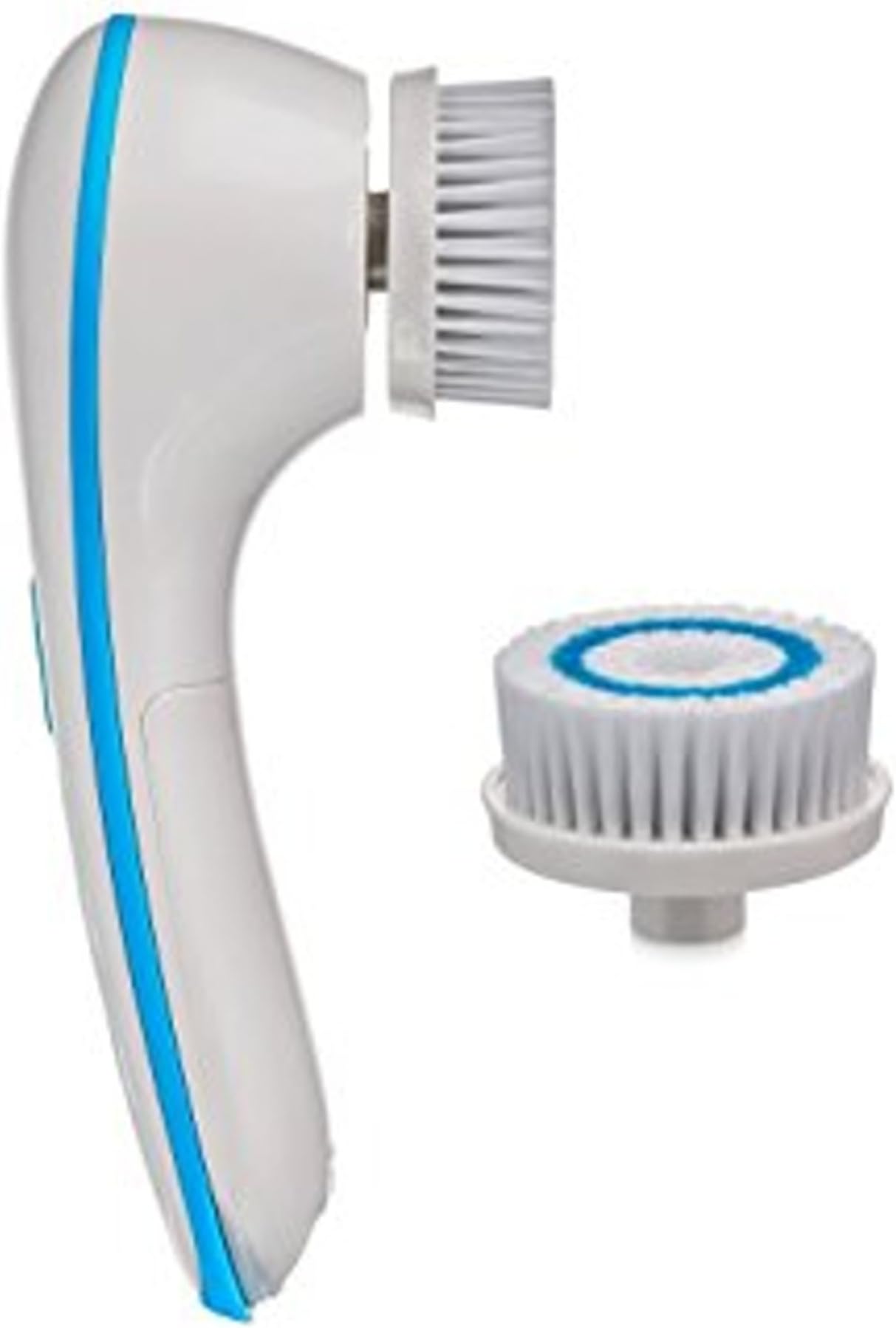 CHESHTA Water Resistant Facial Brush with 2 Cleansing Attachments Spin SPA Massage Shower Cleaning Brush Waterproof Facial Body small pack / Spin Spa Facial Brush Exfoliator / Spin Spa Facial Cleansing Brush - (1 PCS)