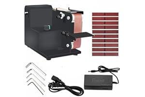 BACHIN Diy Mini Belt Sander Electric Knife Apex Edge Sharpener Sanding Machine Belts Adapter Polisher Kits 7 Speed Diy Polishing Grinding Machine Power Tools Sander (TYPE 30)
