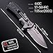 Grand Way Folding Tactical Knife - Spring Assisted Pocket Knives - Stainless Steel Blade with Black Plastic Handle - Best Urban Tourist Knife for Travel Hiking Survival 6783 T