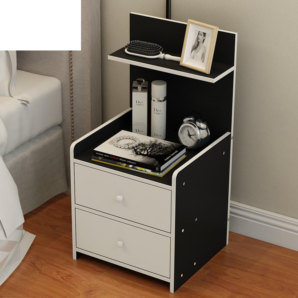 EWYGFRFVQAS Wooden bedside table Simple bedroom bedside cabinet Mini storage cabinet Living room Assembling bedstand Storage side cabinet-N