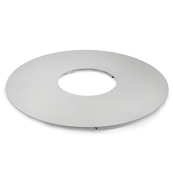 BBQ-Toro Edelstahl Grillplatte | Feuerplatte Ø 55 cm | Barbecue Plancha, Grillring, rund, passend für 57er Weber Kugelgrill u