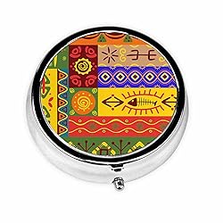 IBILIU Medicine Pill Case African National Patterns