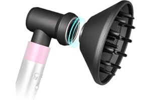 KUFLANT Upgraded Adaptor and Diffuser Replacement for Dyson Airwrap Attachments, Use the Diffuser Attachment Replacement for Dyson Airwrap to Shape Hair in Variety of Styles (Grey)