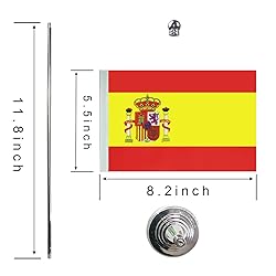 WXTWK 2 Pack Spain Flag Spanish Desk Flag Small
