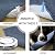 SANROCK Anti Curling Rug Grippers 1/8" Thick - Non Slip Rug Pads 8 pcs for Hardwood Floors and Tile Floors - Renewable Adhesive No Harm to Carpets and Floors