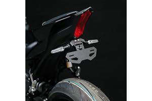 GZDLMOTO For YZF R7 Tail Tidy License Plate Holder Fender Eliminator Kits Fits For YAMAHA YZF-R7 MT-07 FZ-07 2021-2024, Rear License Plate Bracket W/Lights and Turn Signal Mounting Holes (Black)