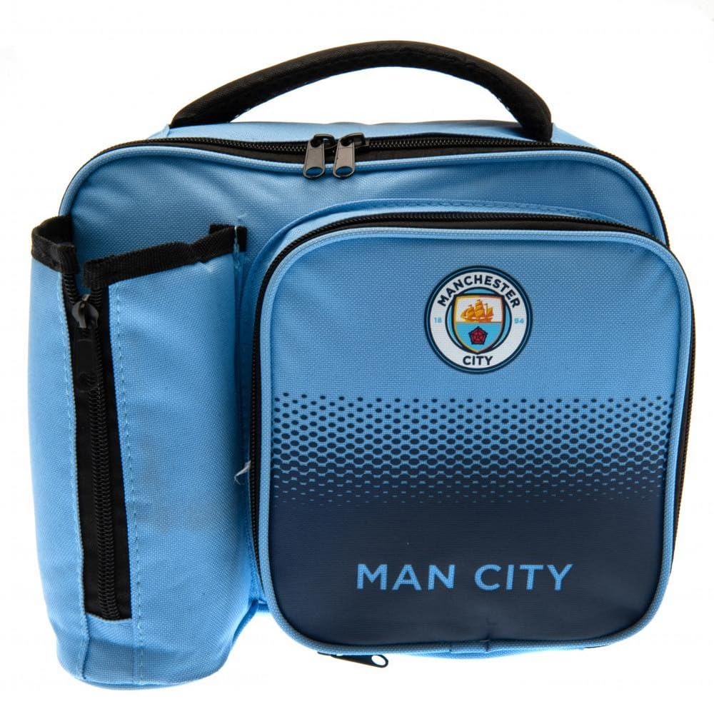 Manchester City FC FADE LUNCH BAG WITH BOTTLE HOLDER - FOOTBALL GIFT
