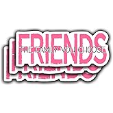 (3Pcs) Friends The Family You Choose Sentimental Quotes Vinyl Stickers for Laptops Water Bottles Phones Tumblers Notebooks Cars Mugs Size 1.2 x 3 Inch