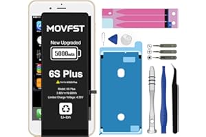 MOVFST Replacement Battery for iPhone 6S Plus,Li-ion Polymer 5000mAh High Capacity Battery Fit for iPhone 6S Plus Model A1634