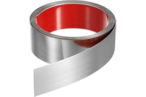 HARFINGTON 16.4ft x 1.97" Wall Trim Peel and Stick Molding Trim Frame, Self Adhesive Stainless Steel Mirror Finish Metal Stri