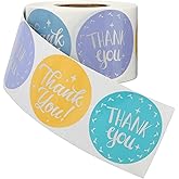 Thank You Stickers 2 inch Round, 500pcs Waterproof Sliver Foil Thank You for Supporting My Small Business Stickers for Packaging