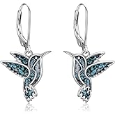 Cat/Butterfly/Evil Eye/Panda/Skull/Celtic Knot Cross Dragonfly Earrings for Women, SILIKEPA 925 Sterling Silver Hook Earrings Hypoallergenic Fine Jewelry Gift