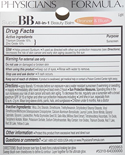 Physicians Formula Super BB All-in-1 Bronzer and Blush SPF 30, Light, 0.29 Ounce - Thumbnail 2