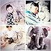 CHICVITA Gray Large Stuffed Elephant Toys Animals Plush Back with Blanket Toy