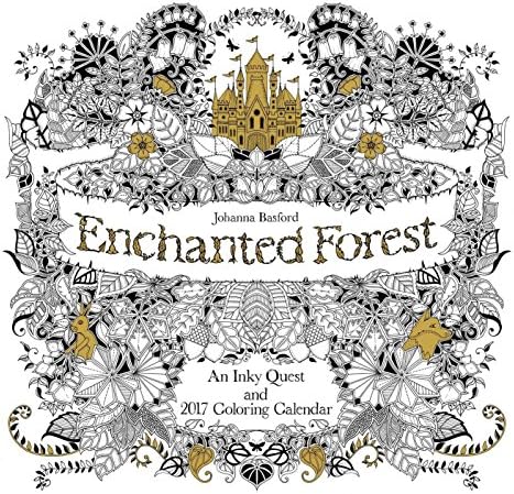 Enchanted Forest 2017 Wall Calendar: An Inky Quest and 2017 Coloring Calendar, 12" x 12"