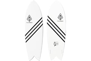 Paragon Surfboards Epoxy Fiberglass Surfboard | Fast, Stylish & Fun Retro Fish Surfboard Ideal to Ride Small to Medium Sized Waves | 5'8" | 6'0"