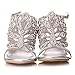 VELCANS Womens Handmade Studded Rhinestone Peacock Shaped High Heels Prom Wedding Occassions Sandals