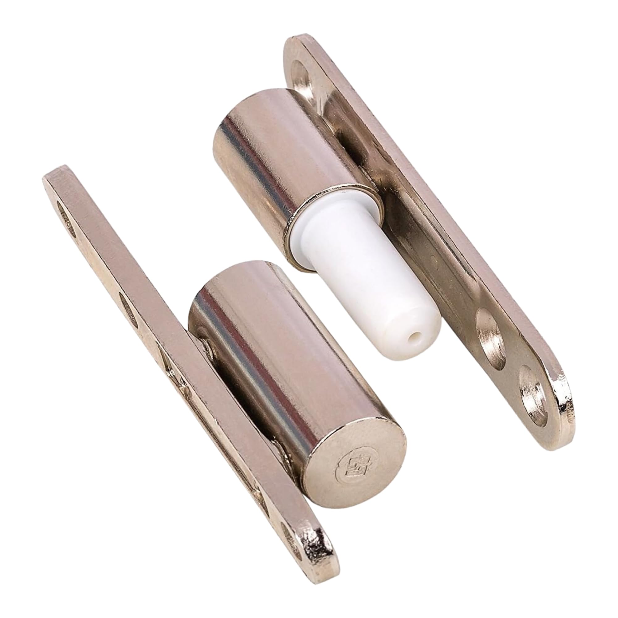 Gedotec Renovation Hinge in Nickel-Plated Steel | 1 Piece with Maintenance-Free Plain Bearing Technology | Ø 15 mm | 2-Piece Screw-On Hinge for Wooden Door Frames