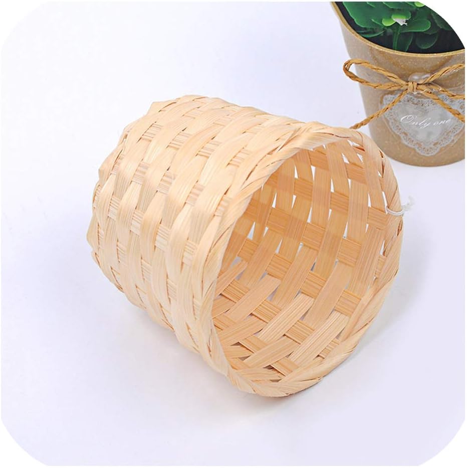 1PC Handmade Sundries Organizer Rattan Plant Basket Wicker Box Nursery Pots Sea Grass Storage Basket Straw Garden Flower Pot,Large,China