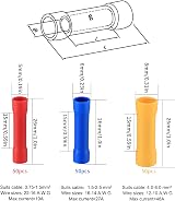Vwoqiy 150 Pcs Electrical Terminals Crimp Connectors Set Blue Red Yellow view 2
