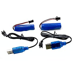 Blomiky 2 Pack 3.7V 500mAh Li-ion Rechargeable