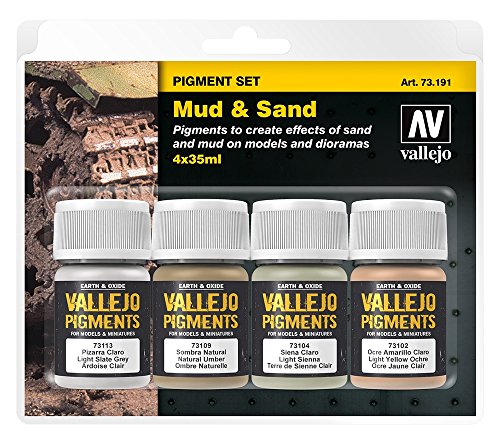 Vallejo Mud & Sand Pigment Set 4 x 35ml Paint