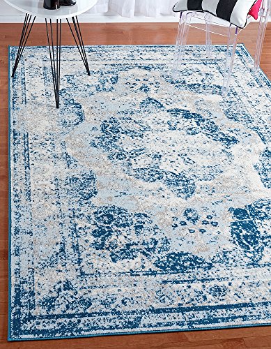 Unique Loom Sofia Collection Blue 5 x 8 Area Rug (5' x 8')