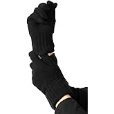 Embouro 100% Cashmere Gloves for Women, Jersey Knit Ultra Soft Women's Pure Cashmere Gloves for Winter