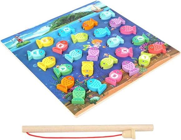 Amazon Iplusmile さかなつり おもちゃ木のおもちゃ 知育玩具 磁石 はめ込み 磁気 釣り木製玩具 学習 幼児 教育 玩具魚 魚釣りおもちゃ 誕生日 入園祝い 木製パズル おもちゃ