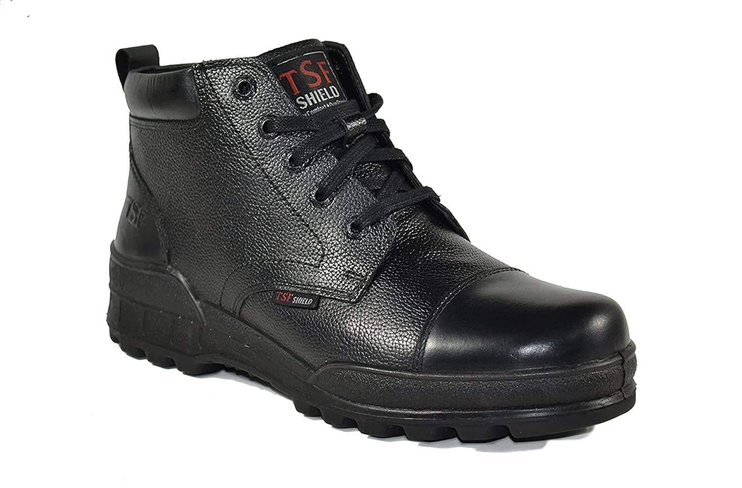 Buy TSF Uniform Police Shoes for Men Black Genuine Leather Light Weight