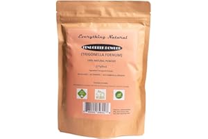 Fenugreek Powder Organic, TRIGONELLA FOENUM -100% NATURAL, ORGANICALLY GROWN (227g / (1/2 lb) / 8 ounces) - Resealable Zip Lo