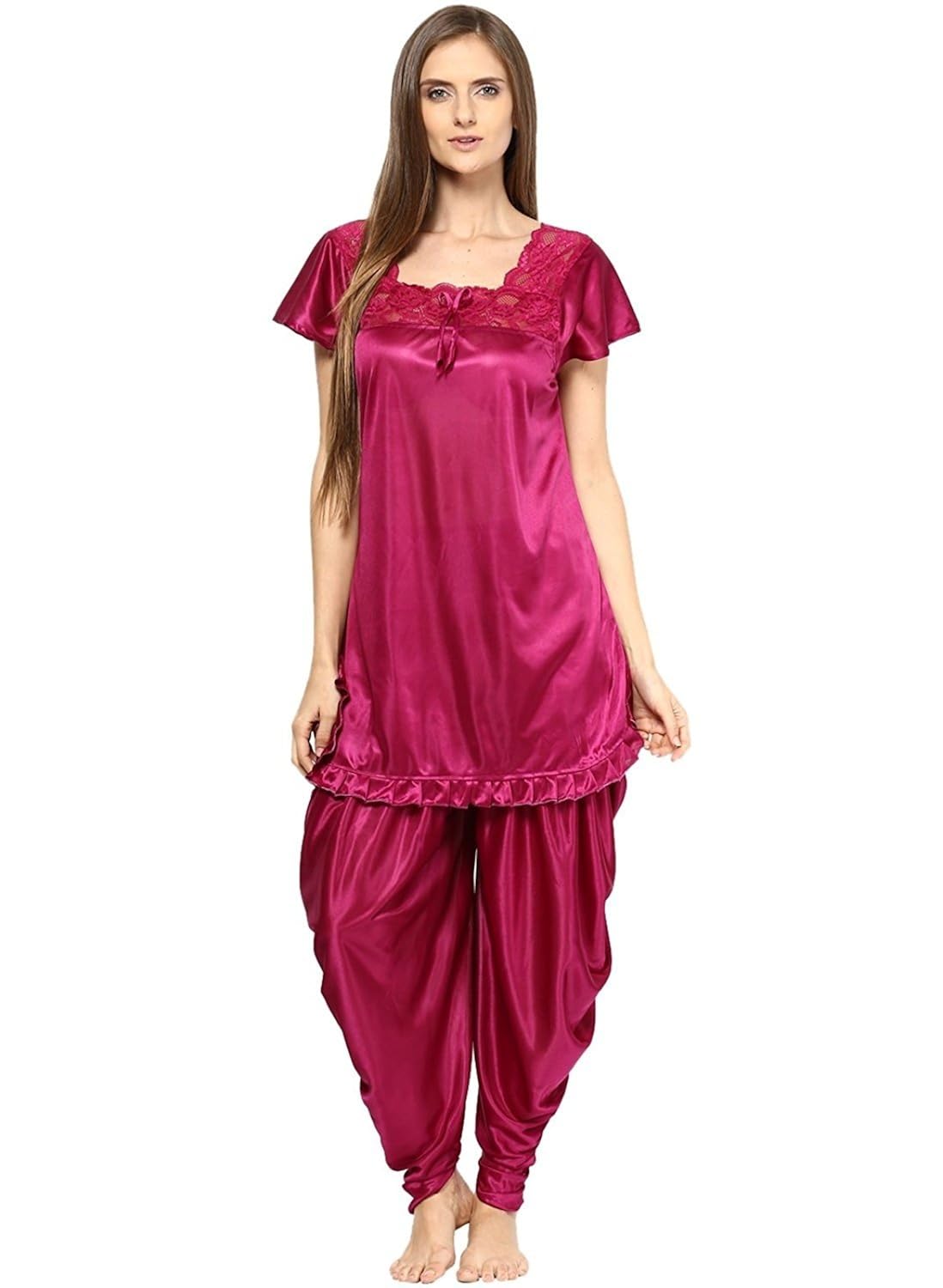 rich girl women's patiala top and pyjama (free size)