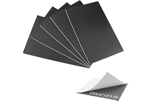 Storystore 5 Pcs Foam Padding Sheets - 12" x 8" x 1/8" Self Adhesive Closed Cell Foam Neoprene Rubber Sheets Insulation Anti Vibration Rubber Pads with Adhesive, Black