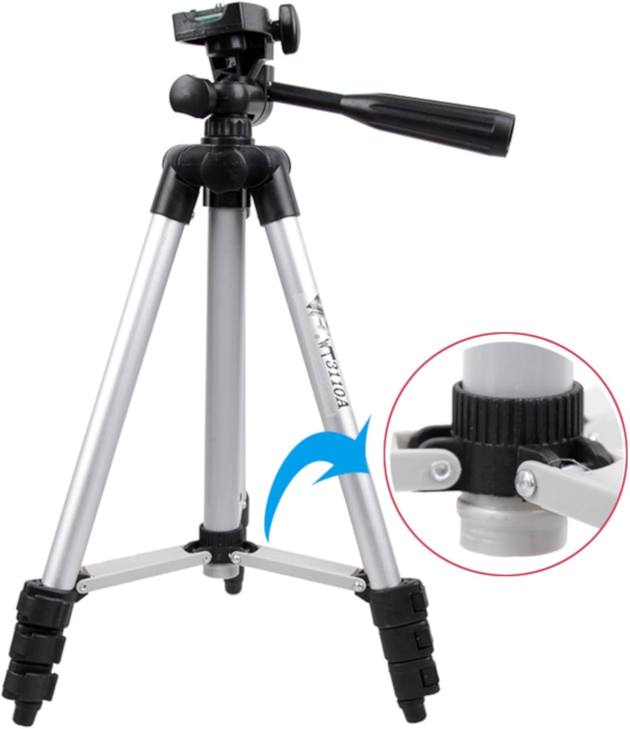 Nest WT 3110A Aluminium Lightweight Tripod, black - Image 4