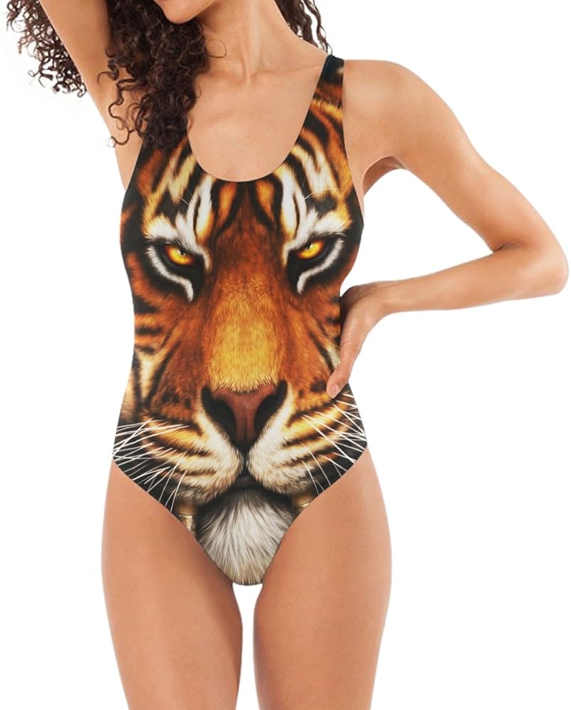 tiger face monokini