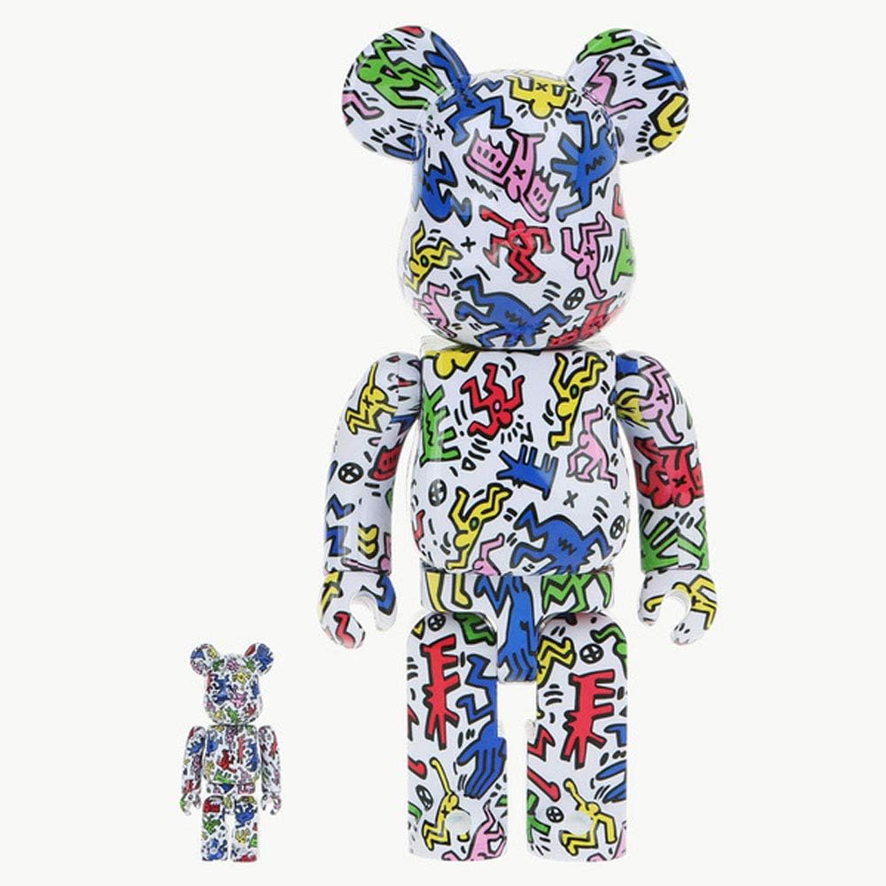 KINKIROBOT 400% + 100% Bearbrick Keith Haring