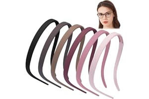 TOBATOBA Headbands for Glasses Wearers No Pressure No Headache Comfortable Hairbands Square Sunglasses Headband for Women Girls, Plastic Headbands with Teeth Non Slip 6Pcs