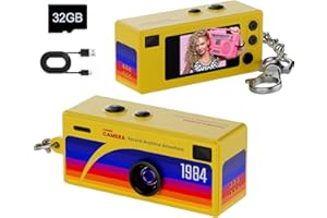 Mini Digital Camera with 8GB Micro SD Card, Retro Camera, FHD 1080P Video Recording & Photo Shooting, 20 Retro Filters, Pocke