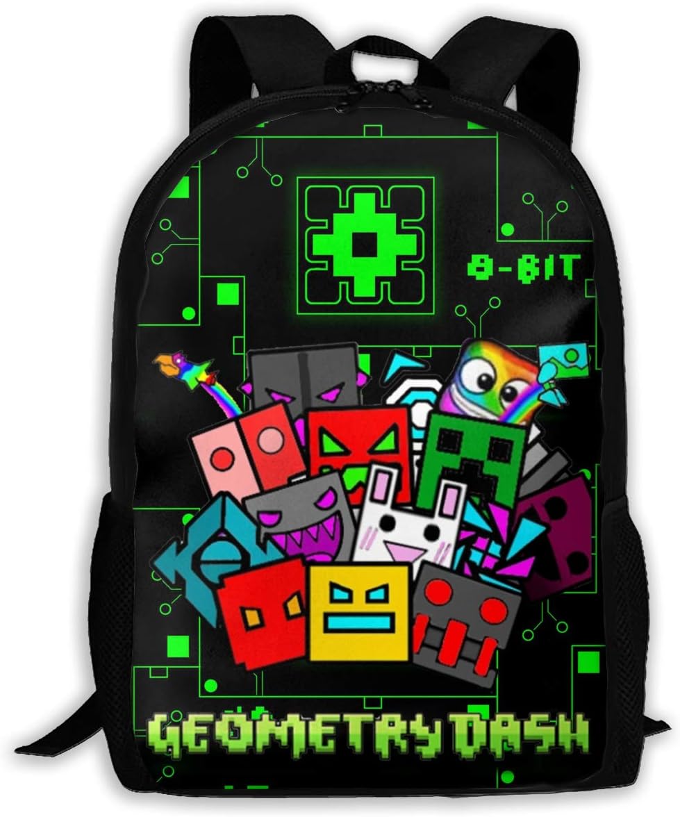 Cute-Ge-ometry Backpack Multipurpose Shoulders Laptop School Bag Knapsack Outdoor