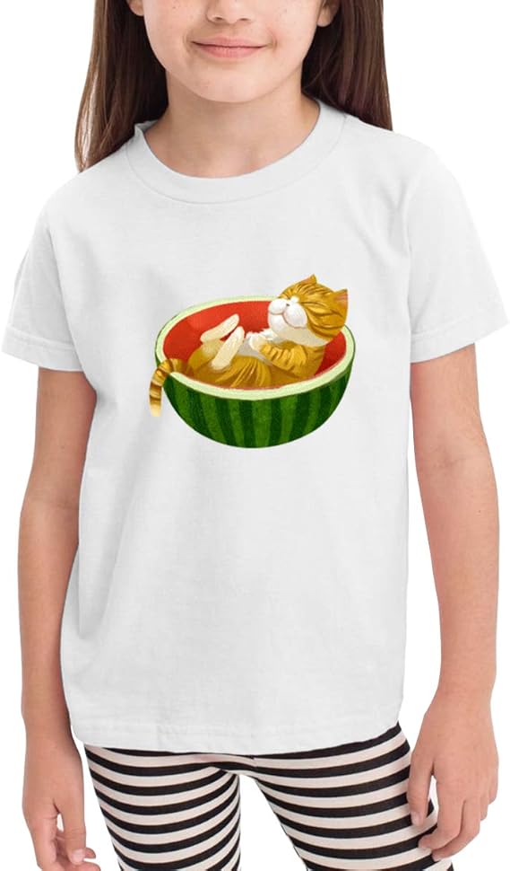 Amazon Co Jp Tシャツ 柄シャツ ボーイズ ガールズ インナー キッズ ティーシャツ 上着短袖 子供 トップス 丸い襟 男の子 女の子 コットン 綿 薄手 夏 通学 部屋着子猫 夏至 夏至の動物 漫画イラスト 2t White 服 ファッション小物