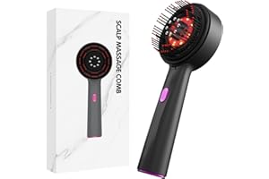 SIKMCLE Electric Hair Oil Applicator Scalp Massage Brush 3 Custom Modes for Relaxation and IPX7 Waterproof Oil Dispenser for Hair（Black）