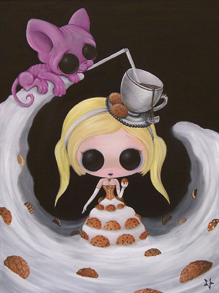 Amazon Com Eat Me By Sugar Fueled Cookies And Cream Alice In Wonderland Canvas Art Print Posters Prints