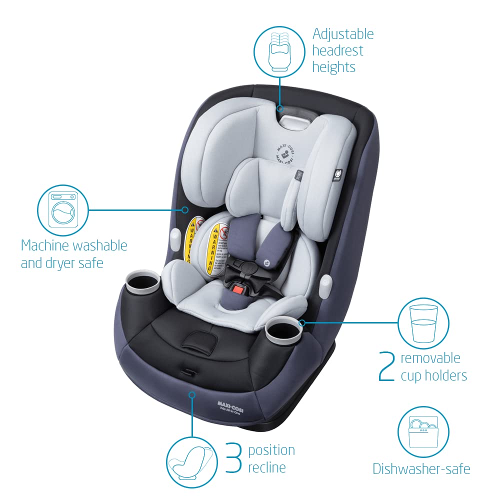 Maxi-Cosi Pria All-in-One Convertible Car Seat, Midnight Slate - Purecosi