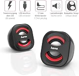 Hama Sonic Mobil 2 PC Speakers USB 3.0 3W 3.5mm Stereo Black Red view 6
