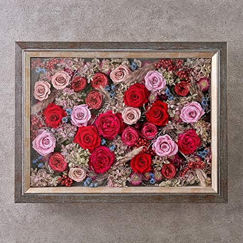 日比谷花壇 誕生日 お祝い 花 お金を節約 ブルーミングローズ デザイナーズフレームアート